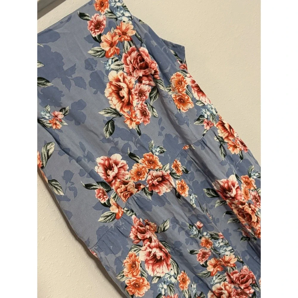 B.O.G Collective Maxi Dress Women's Large Floral Pattern Spaghetti Straps - Picture 4 of 9